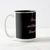 Tasse 2 Couleurs Cute Black Flower (Gauche)
