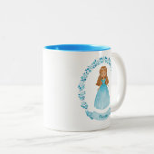 Tasse 2 Couleurs Cute Bleue princesse Royale (Devant droit)