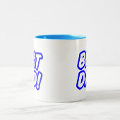 Tasse 2 Couleurs Cute Blue Meilleure Typographie papa (Centre)