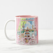 Tasse 2 Couleurs Cute British Cakes & Tea - Royaume-Uni Londres (Gauche)