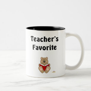Tasse 2 Couleurs Cute Brown Lecture de l'ours Favori de l'enseignan