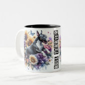 Tasse 2 Couleurs Cute Bull Terrier (Devant gauche)