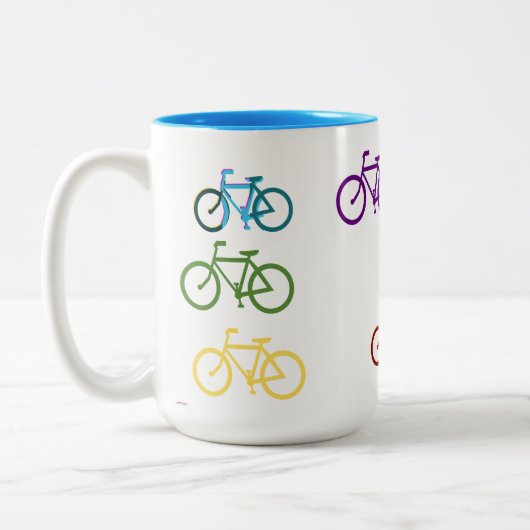 Tasse 2 Couleurs Cute Bycycles (Gauche)