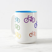 Tasse 2 Couleurs Cute Bycycles (Devant gauche)