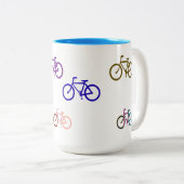 Tasse 2 Couleurs Cute Bycycles (Devant droit)