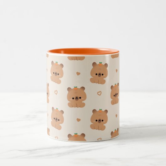 Tasse 2 Couleurs Cute Capybara (Centre)