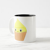Tasse 2 Couleurs Cute Cartoon Citron Cupcake (Devant gauche)