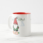 Tasse 2 Couleurs Cute Cartoon Gnome Christmas Wishes (Devant gauche)