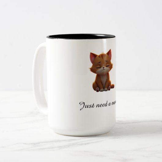 Tasse 2 Couleurs Cute cat (Devant gauche)