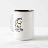 Tasse 2 Couleurs Cute cat kitten best dad (Devant gauche)