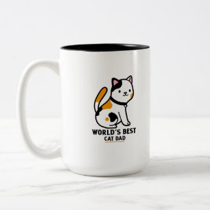 Tasse 2 Couleurs Cute cat kitten best dad