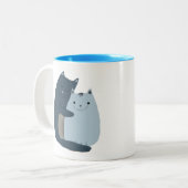 Tasse 2 Couleurs Cute Cats Cuddart (Devant gauche)