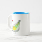 Tasse 2 Couleurs Cute chickens watercolor (Devant gauche)
