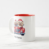 Tasse 2 Couleurs Cute Cockapoo Doodle Dog Mama Personnalisé (Devant gauche)