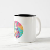 Tasse 2 Couleurs cute colorfull cat design (Devant droit)