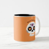 Tasse 2 Couleurs Cute crâne de sucre Halloween (Devant droit)