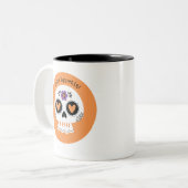 Tasse 2 Couleurs Cute crâne de sucre Halloween (Devant gauche)