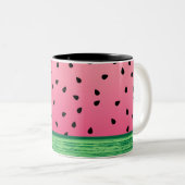 Tasse 2 Couleurs Cute Fond De Pâque Vert Rose (Devant droit)