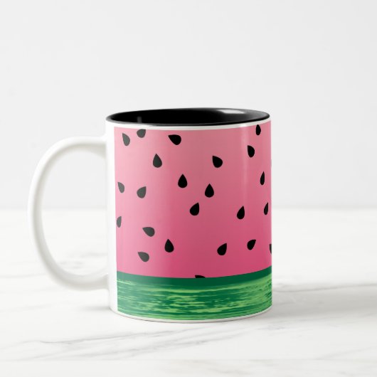Tasse 2 Couleurs Cute Fond De Pâque Vert Rose (Gauche)