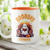 Tasse 2 Couleurs Cute Funny Halloween Ghost lecture Livres personna
