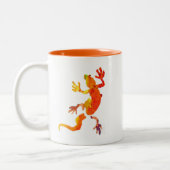 Tasse 2 Couleurs Cute gecko lézard reptile art (Gauche)