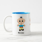 Tasse 2 Couleurs Cute Genius Elf & Calligraphie (Gauche)