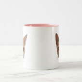 Tasse 2 Couleurs Cute ginger tabby chaton chat (Centre)