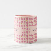 Tasse 2 Couleurs Cute Girly Feminine Pear Monogramme Cadeaux Initia (Centre)