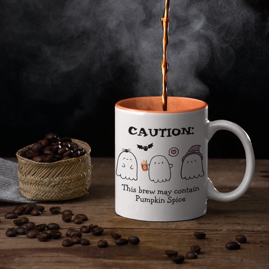 Tasse 2 Couleurs Cute Halloween Fantômes Araignée Citrouille Épice 