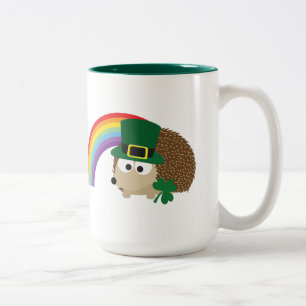 Tasse 2 Couleurs Cute Hedgehog Leprechaun