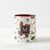 Tasse 2 Couleurs Cute Hedgehog Mushrooms Woodland Forest Animal (Centre)