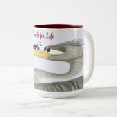 Tasse 2 Couleurs Cute Heron et Ladybug (Devant droit)