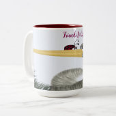 Tasse 2 Couleurs Cute Heron et Ladybug (Devant gauche)