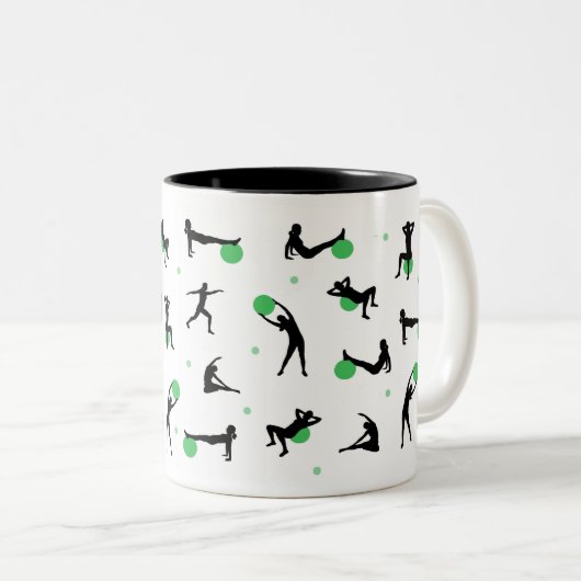 Tasse 2 Couleurs Cute I Love Pilates (Devant droit)