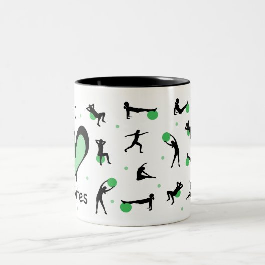 Tasse 2 Couleurs Cute I Love Pilates (Centre)