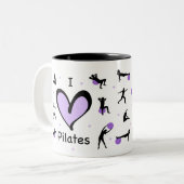 Tasse 2 Couleurs Cute I Love Pilates (Devant gauche)