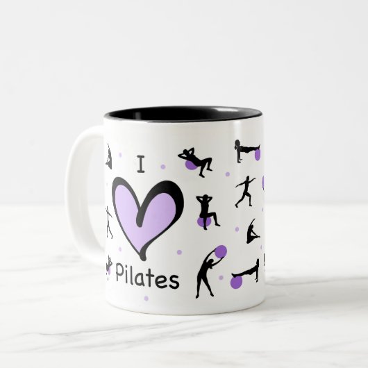 Tasse 2 Couleurs Cute I Love Pilates (Devant gauche)