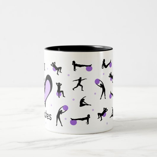 Tasse 2 Couleurs Cute I Love Pilates (Centre)