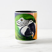 Tasse 2 Couleurs Cute IA Généré Parrot Gros plan (Centre)