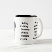 Tasse 2 Couleurs Cute Inspiring Bear Design Invent Make Something (Devant droit)