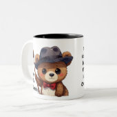 Tasse 2 Couleurs Cute Inspiring Bear Design Invent Make Something (Devant gauche)