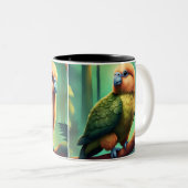 Tasse 2 Couleurs Cute Kakapo (Devant droit)