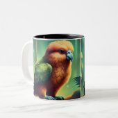 Tasse 2 Couleurs Cute Kakapo (Devant gauche)