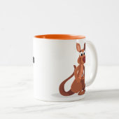 Tasse 2 Couleurs Cute Kangaroo animé avec bébé (Devant droit)