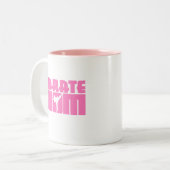Tasse 2 Couleurs Cute Karate Maman (Devant gauche)