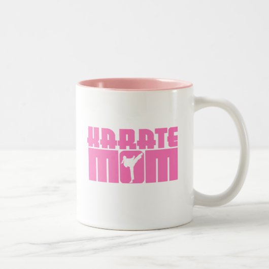 Tasse 2 Couleurs Cute Karate Maman (Droit)