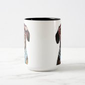 Tasse 2 Couleurs Cute Little Dachshund With Red Glasses (Centre)