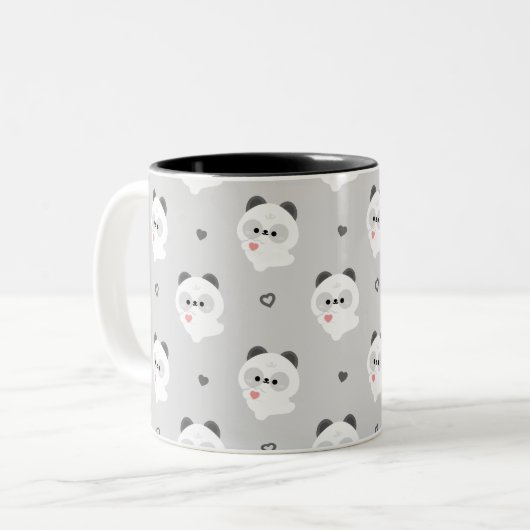 Tasse 2 Couleurs Cute Love Panda (Devant gauche)