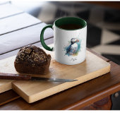 Tasse 2 Couleurs Cute macaron en bleu aquarelle