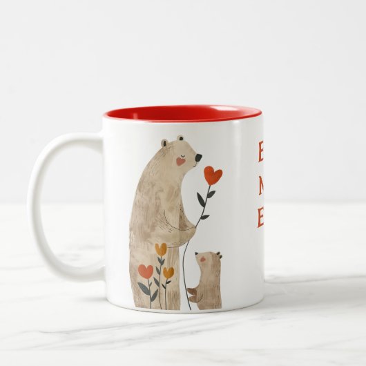 Tasse 2 Couleurs Cute Mama Bear & Cub Meilleure Maman Jour des Mère (Gauche)